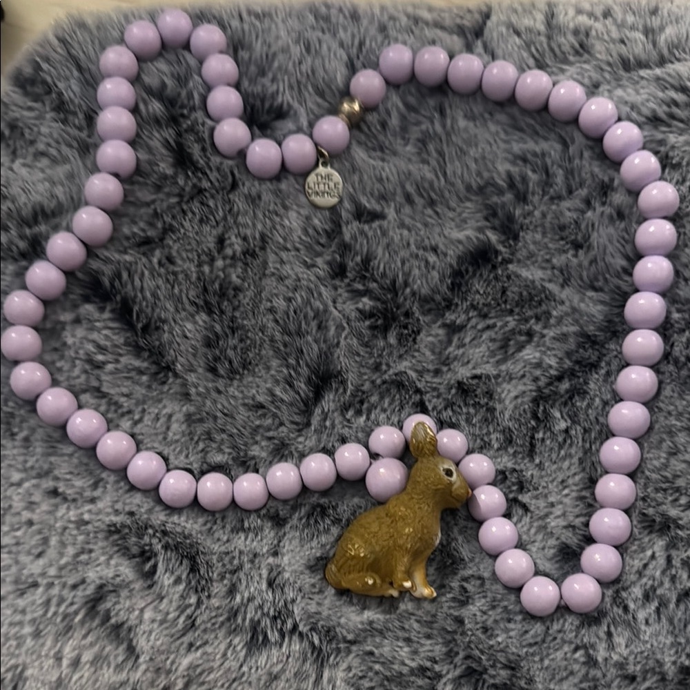 The Little Vikings violet bunny magnet necklace jewelry